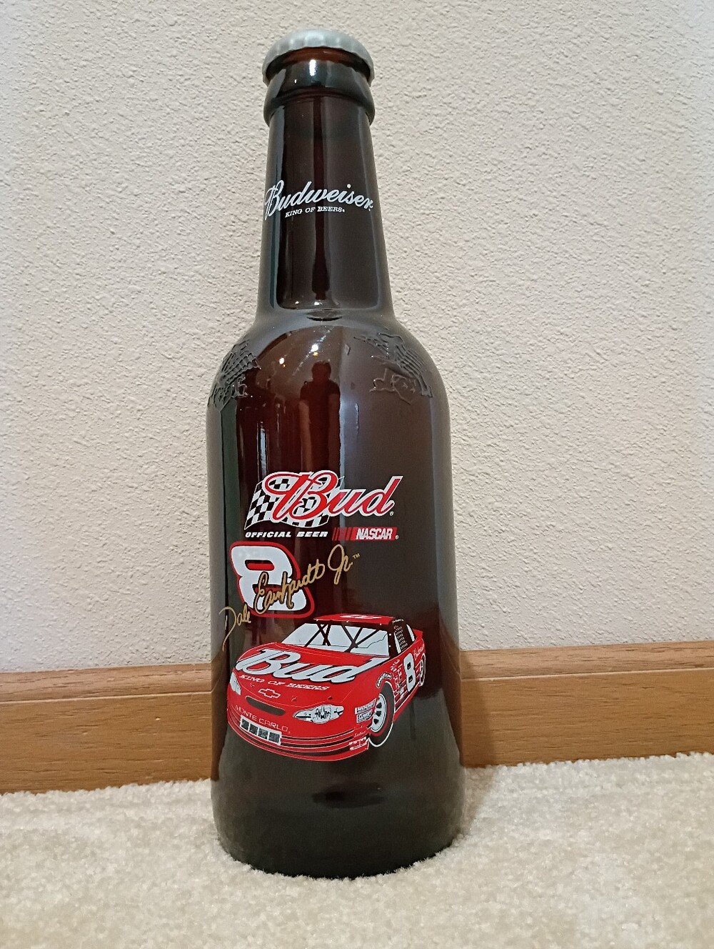 Dale Earnhardt Jr Budweiser Red Racing Bottle 15" Inch